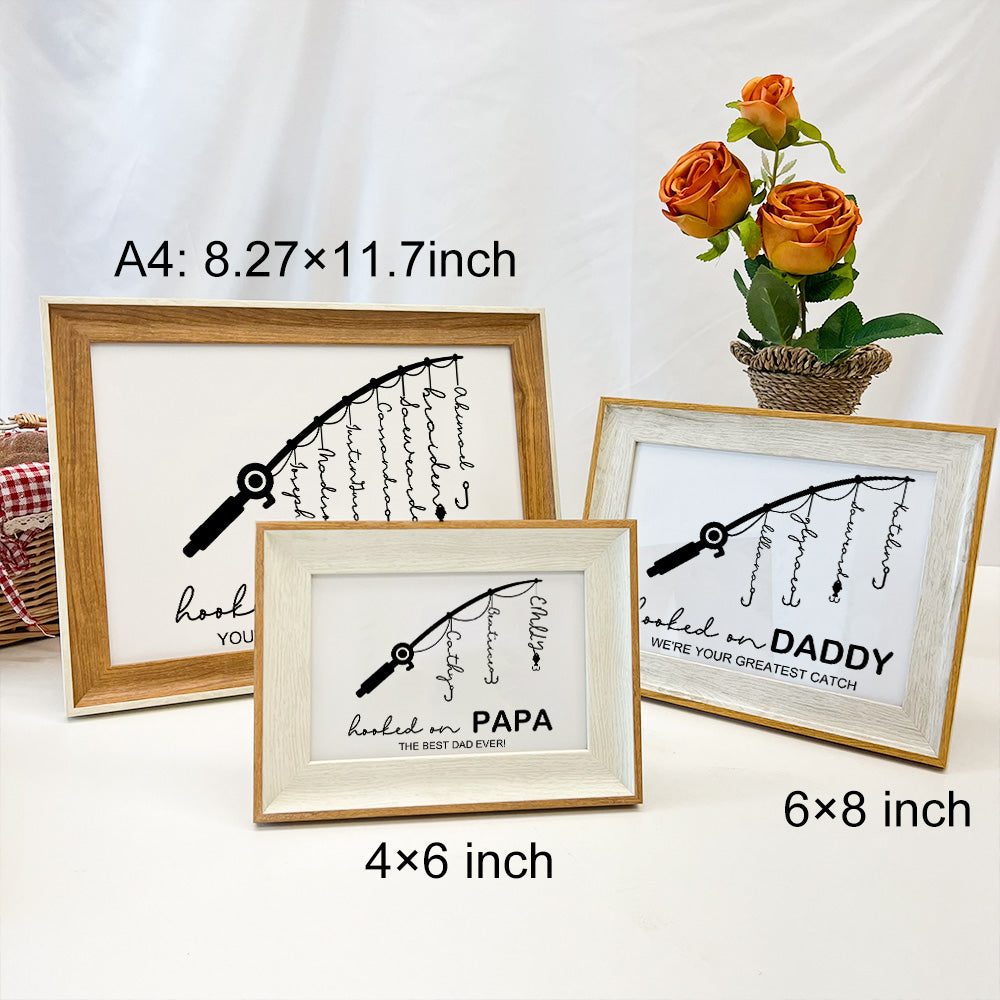 🎣Hooked On Daddy Customized Art Print Frame