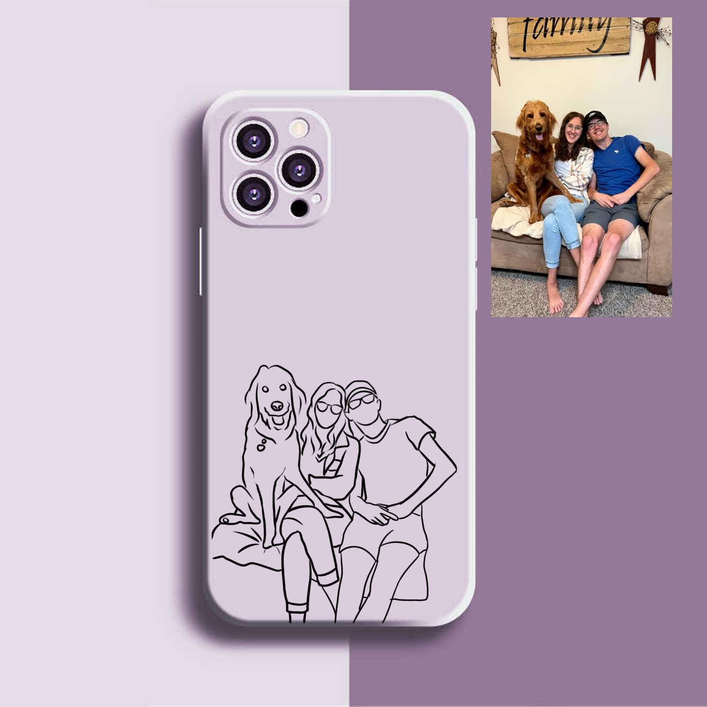 Custom Line Art Case For iPhone✨