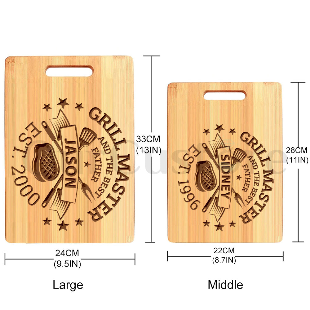 50%OFF⭐️Customized Grill Master Cutting Board With Name For Husband/BF/Dad