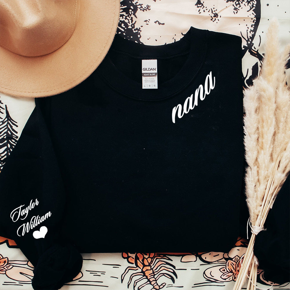Mama Hoodie/Crewneck with Children Names on Sleeve