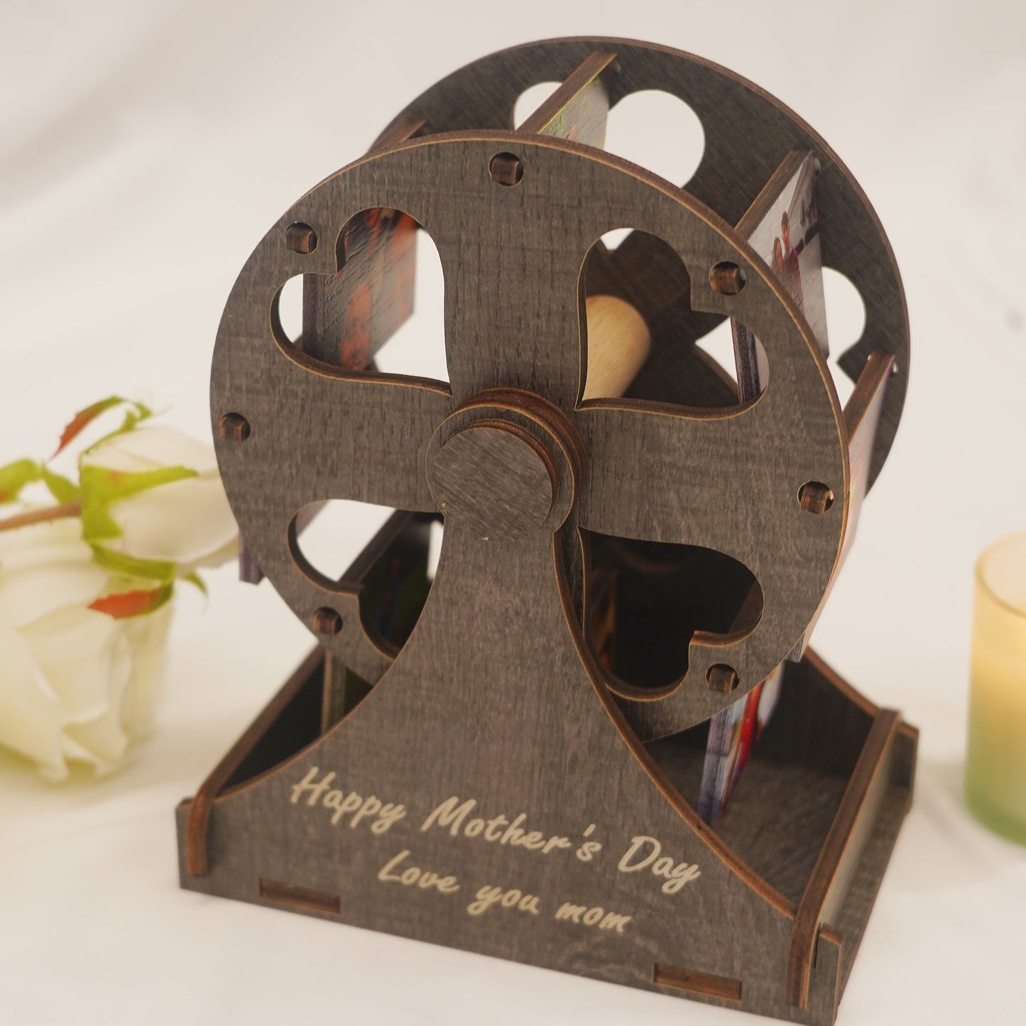 Personalized Mini Ferris Wheel with Photos, Best Gift For Her