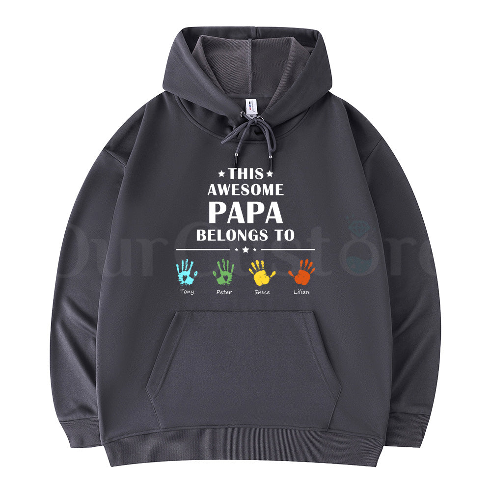 Personalized This Awesome Daddy Belongs to Hoodie/Crewneck/T-shirt