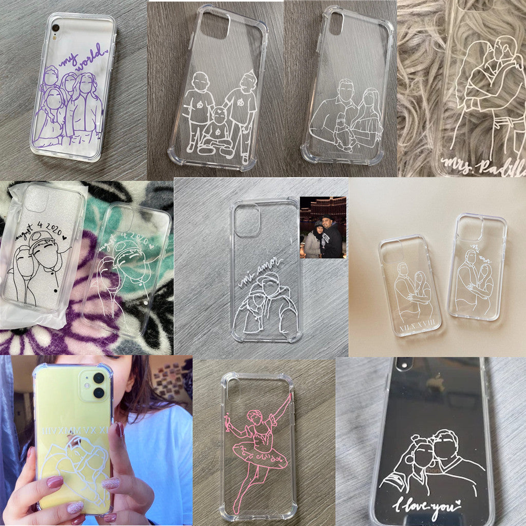 Custom Line Art Case For iPhone✨