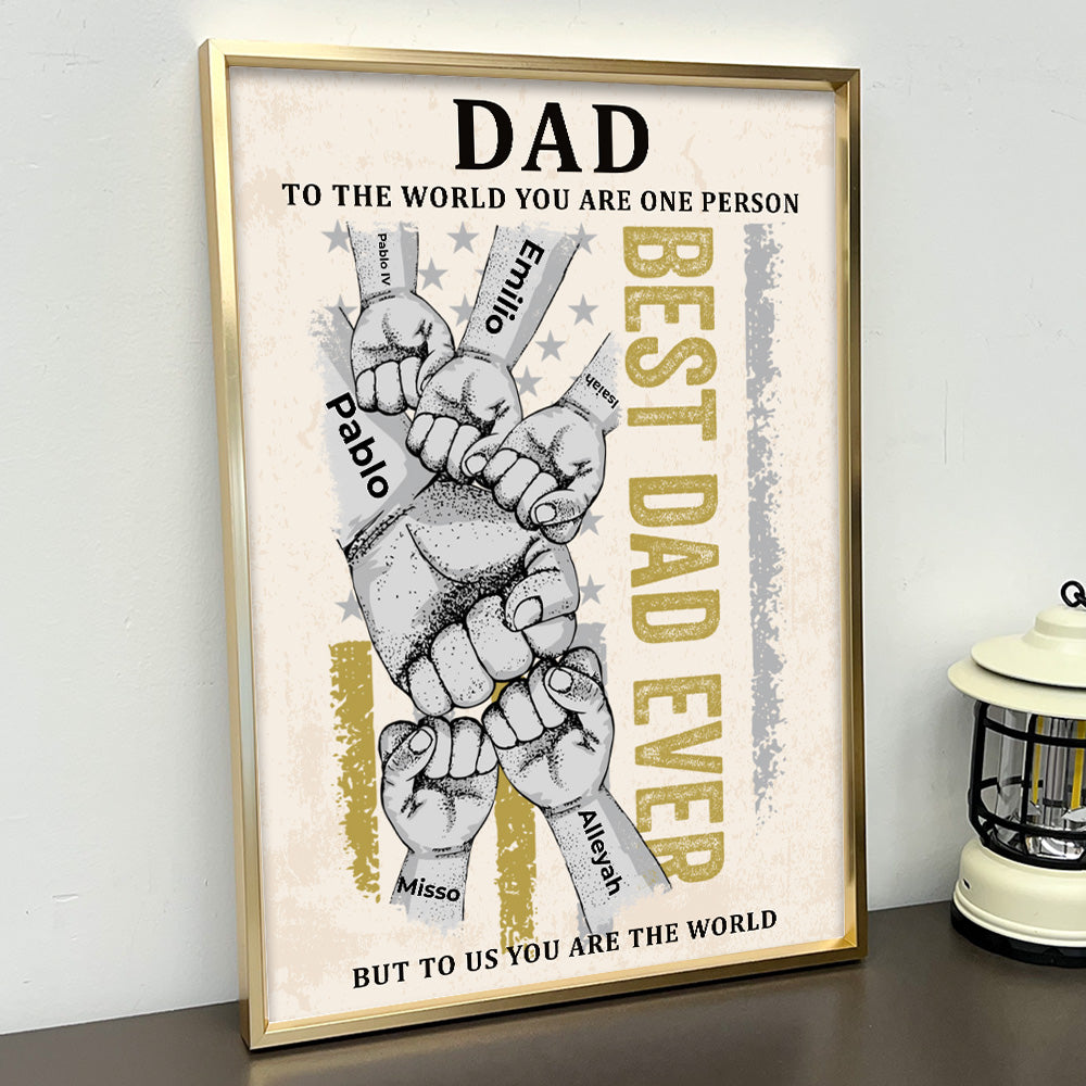 50%OFF⭐️Dad To Us You Are The World Fist Bump - Gift For Father Frame