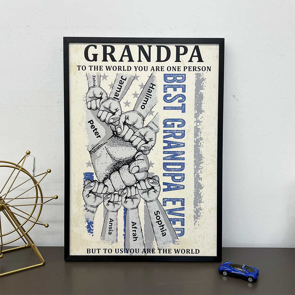 50%OFF⭐️Dad To Us You Are The World Fist Bump - Gift For Father Frame