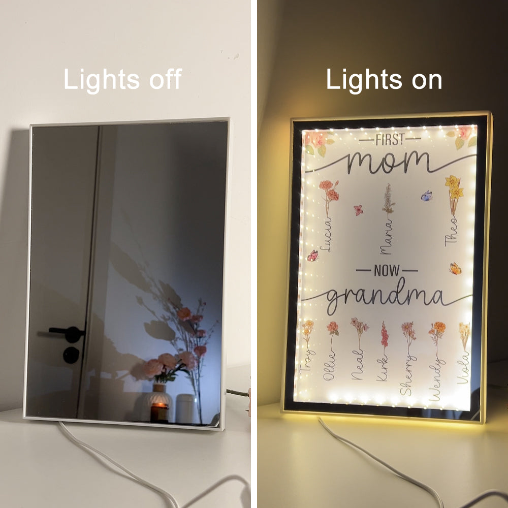 50% OFF✨First Mom Now Grandma-Night Light Mirror