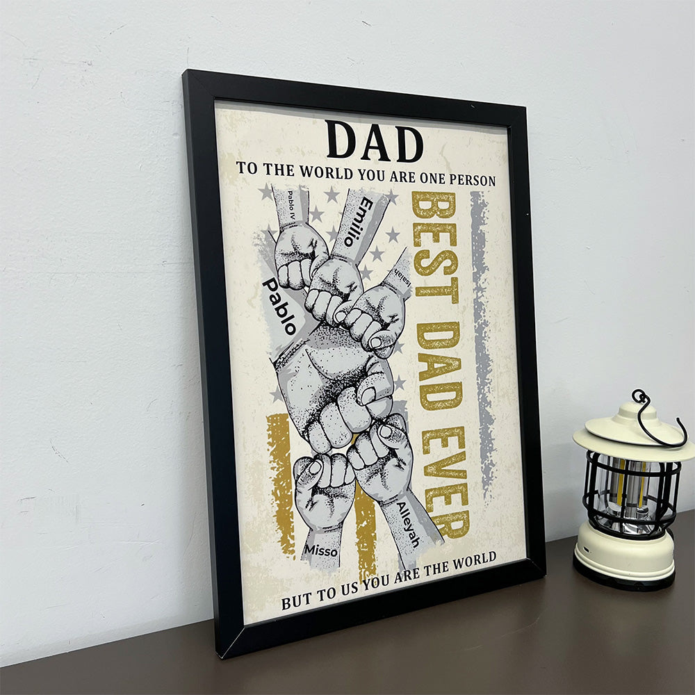 50%OFF⭐️Dad To Us You Are The World Fist Bump - Gift For Father Frame