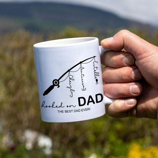 🎣 Hooked on Daddy Customized Mug