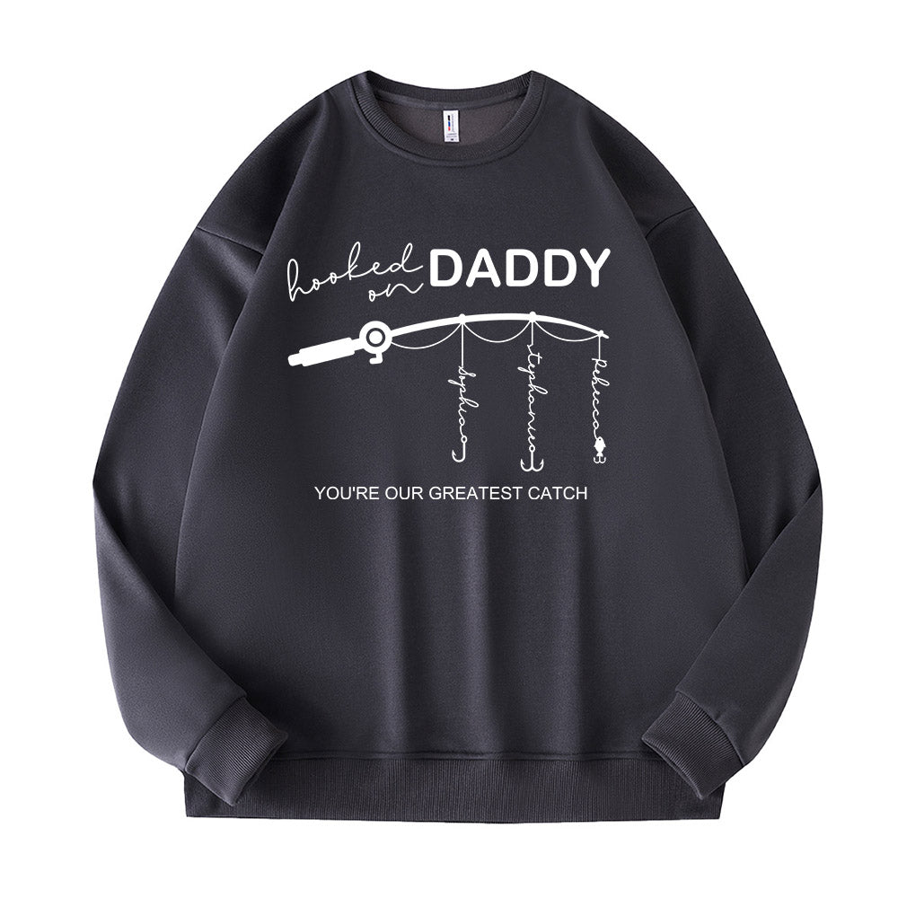 🎣 Hooked on Daddy Customized Hoodie/Crewneck/T-shirt