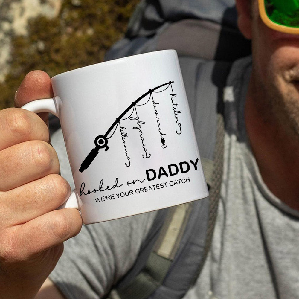 🎣 Hooked on Daddy Customized Mug