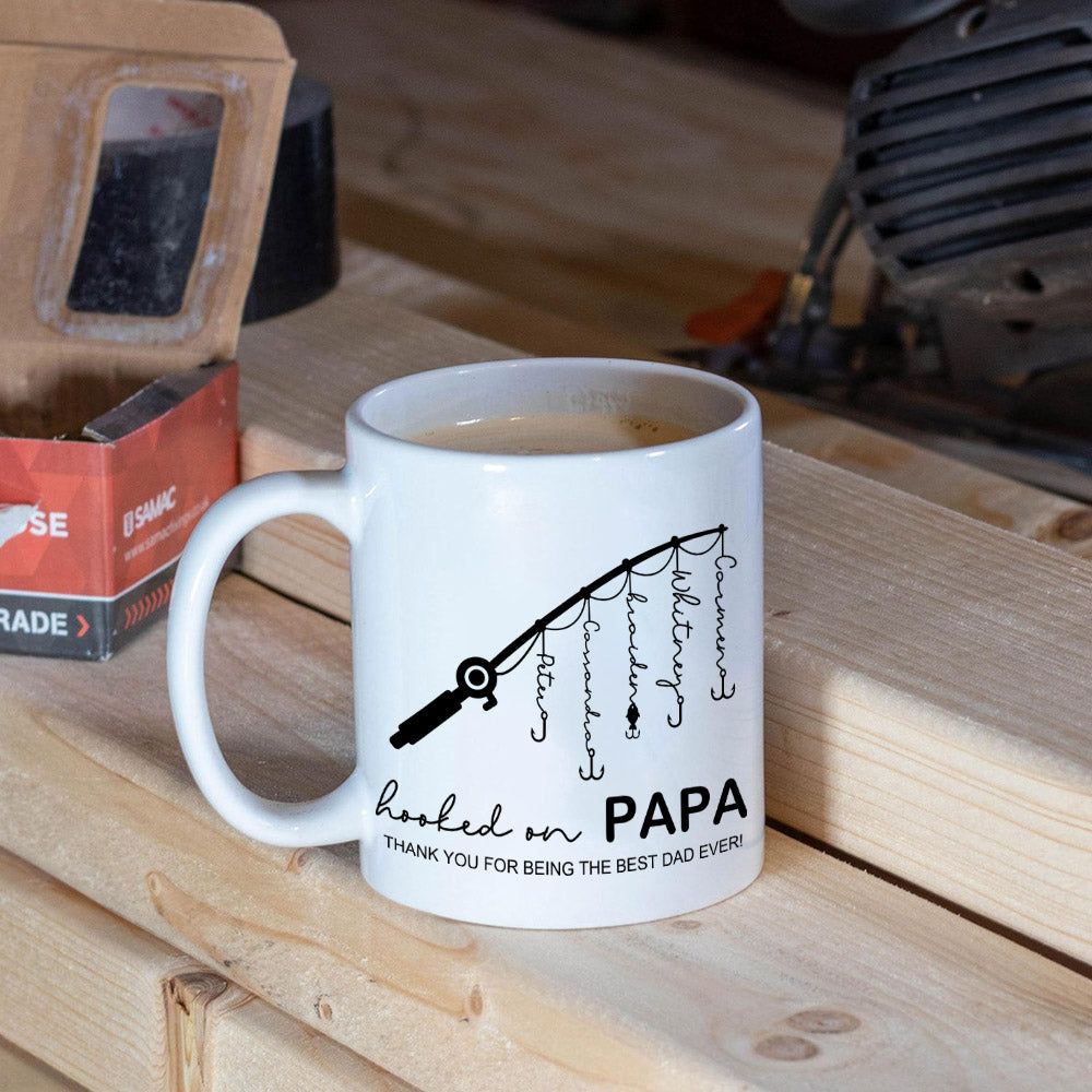 🎣 Hooked on Daddy Customized Mug