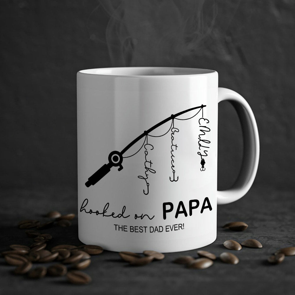 🎣 Hooked on Daddy Customized Mug