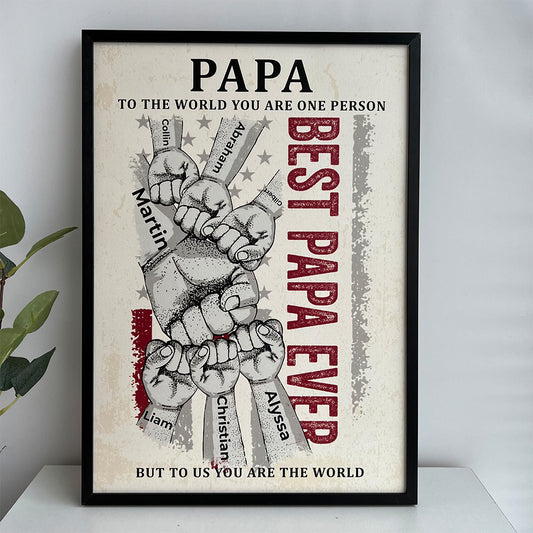 50%OFF⭐️Dad To Us You Are The World Fist Bump - Gift For Father Frame