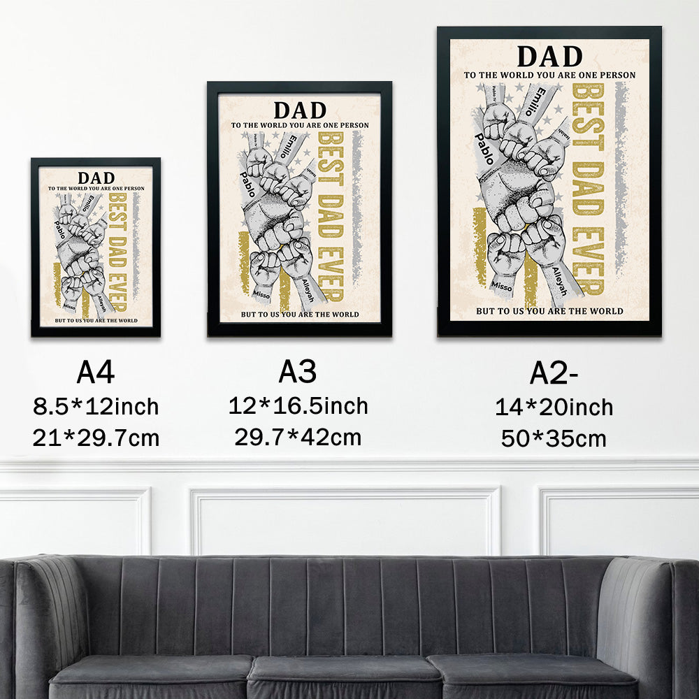 50%OFF⭐️Dad To Us You Are The World Fist Bump - Gift For Father Frame
