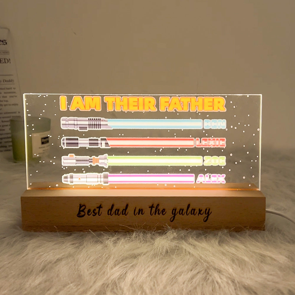 Custom I Am Their Father Photo Led Light For Dad