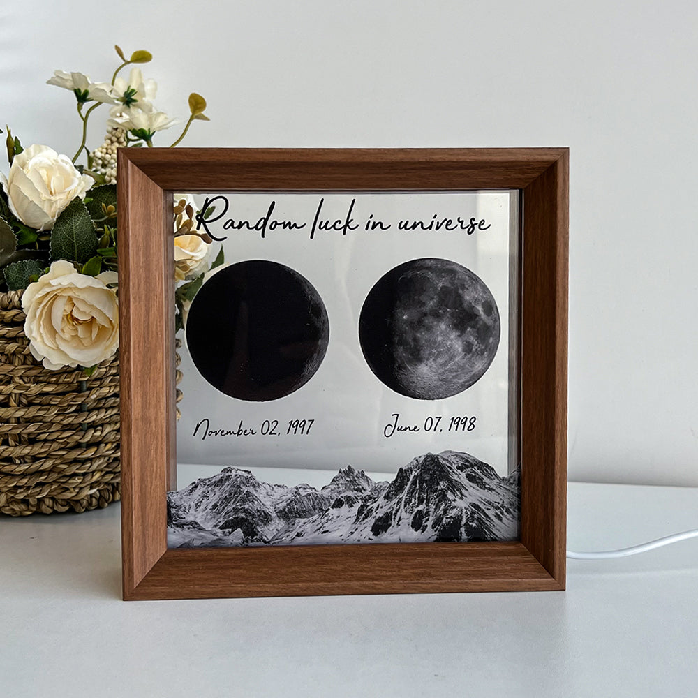 50%OFF🌔Custom Birth Moon Phases LED Light Frame