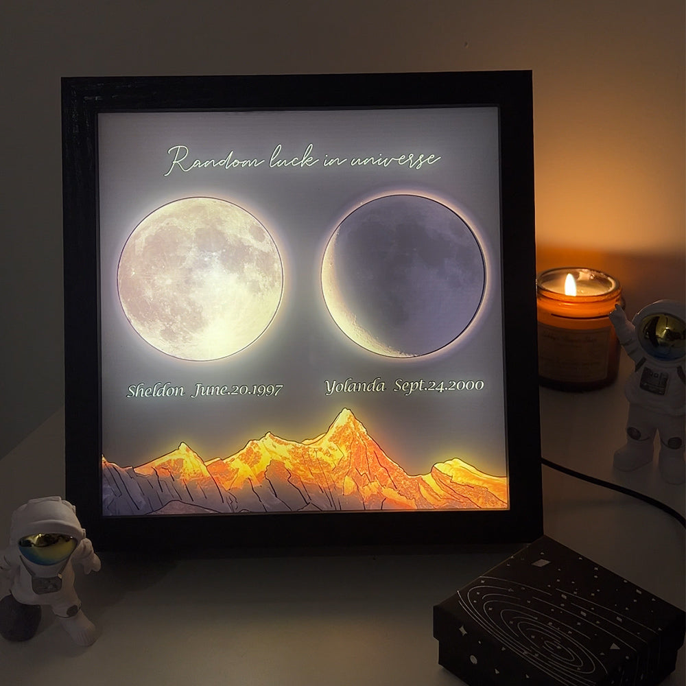 🌔Custom Birth Moon Phases LED Box Lamp – HiCustore