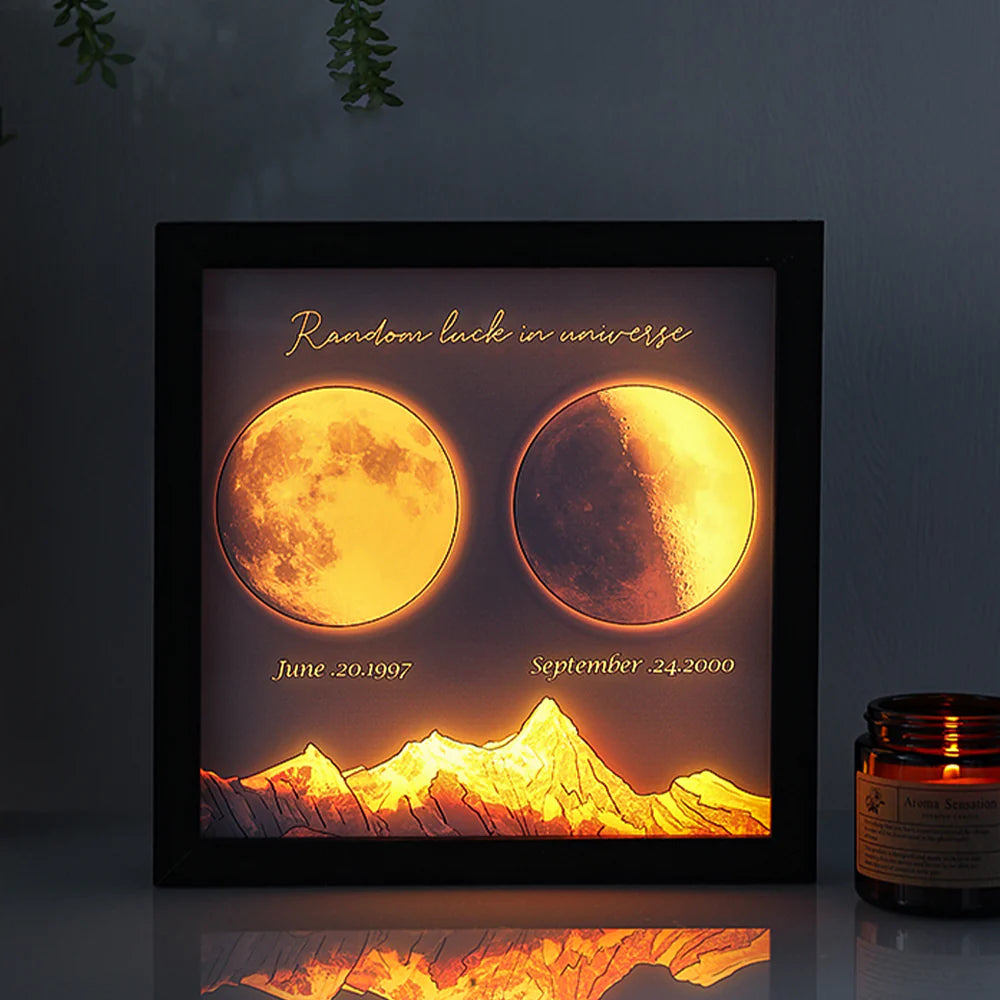 50%OFF🌔Custom Birth Moon Phases LED Box Lamp