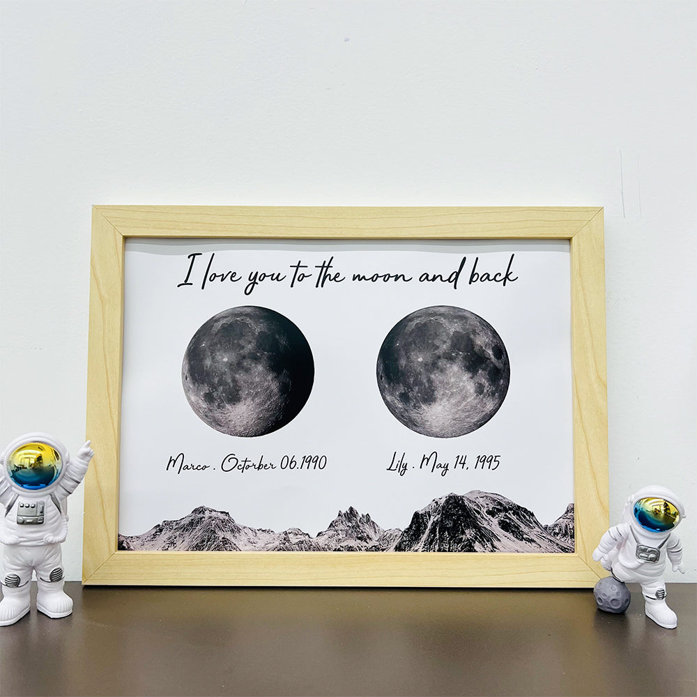 50%OFF🌔Custom Birth Moon Phases Print Frame – HiCustore