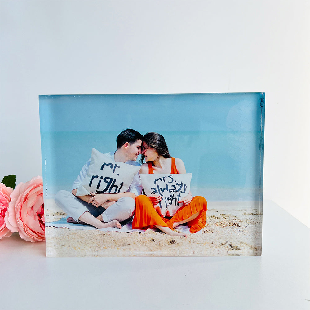 50%OFF🔥Custom Photo Acrylic Crystal Block Valentine‘s Gift