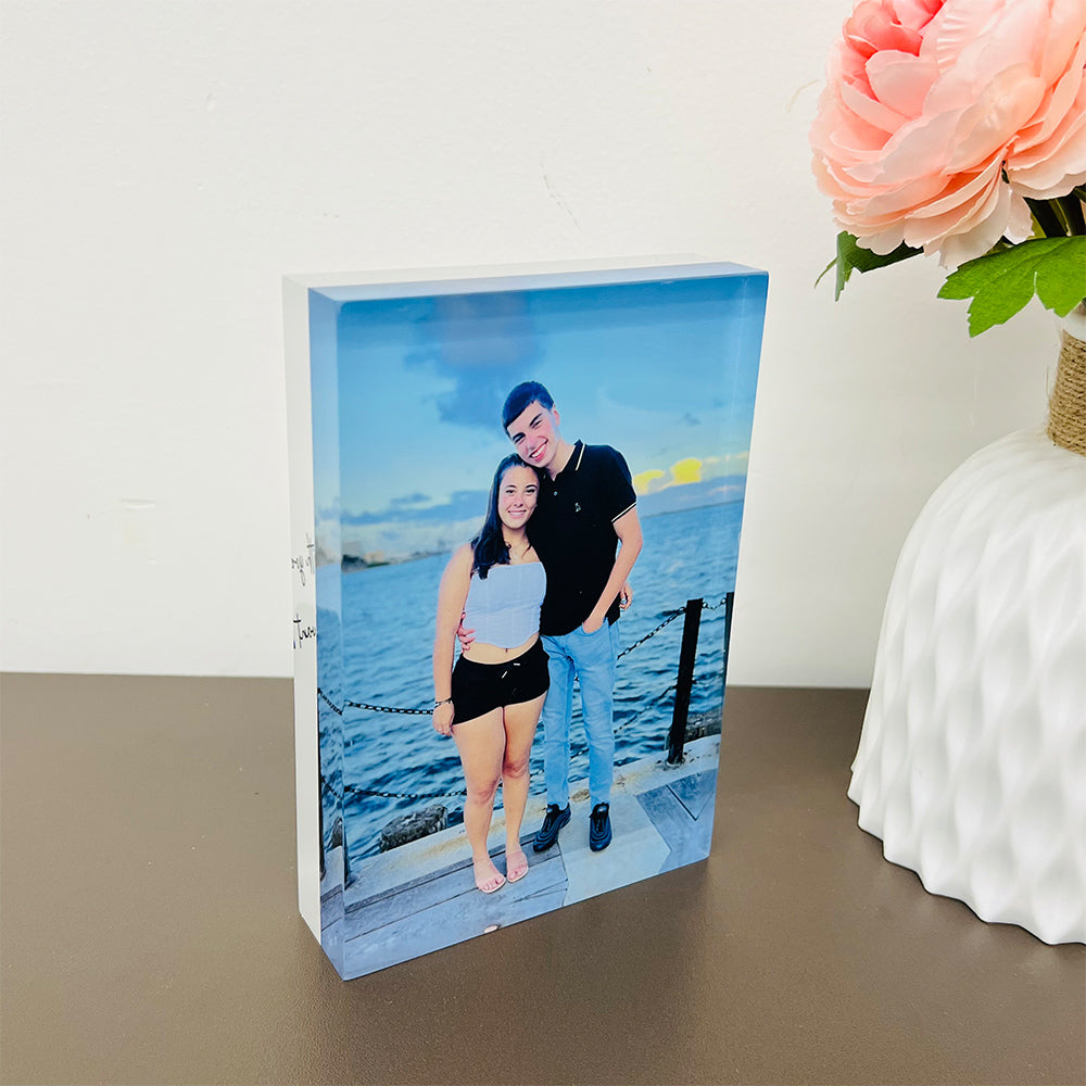 50%OFF🔥Custom Photo Acrylic Crystal Block Valentine‘s Gift