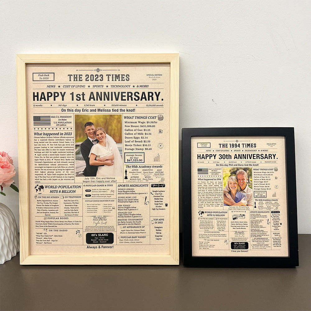 30th Birthday & Anniversary Newspaper Poster, Birthday poster containing news & highlights from 1994 in USA