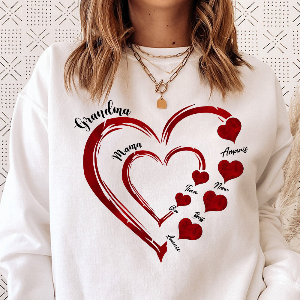 Mommy's Heart Sweethearts Family Customized Hoodie/Crewneck