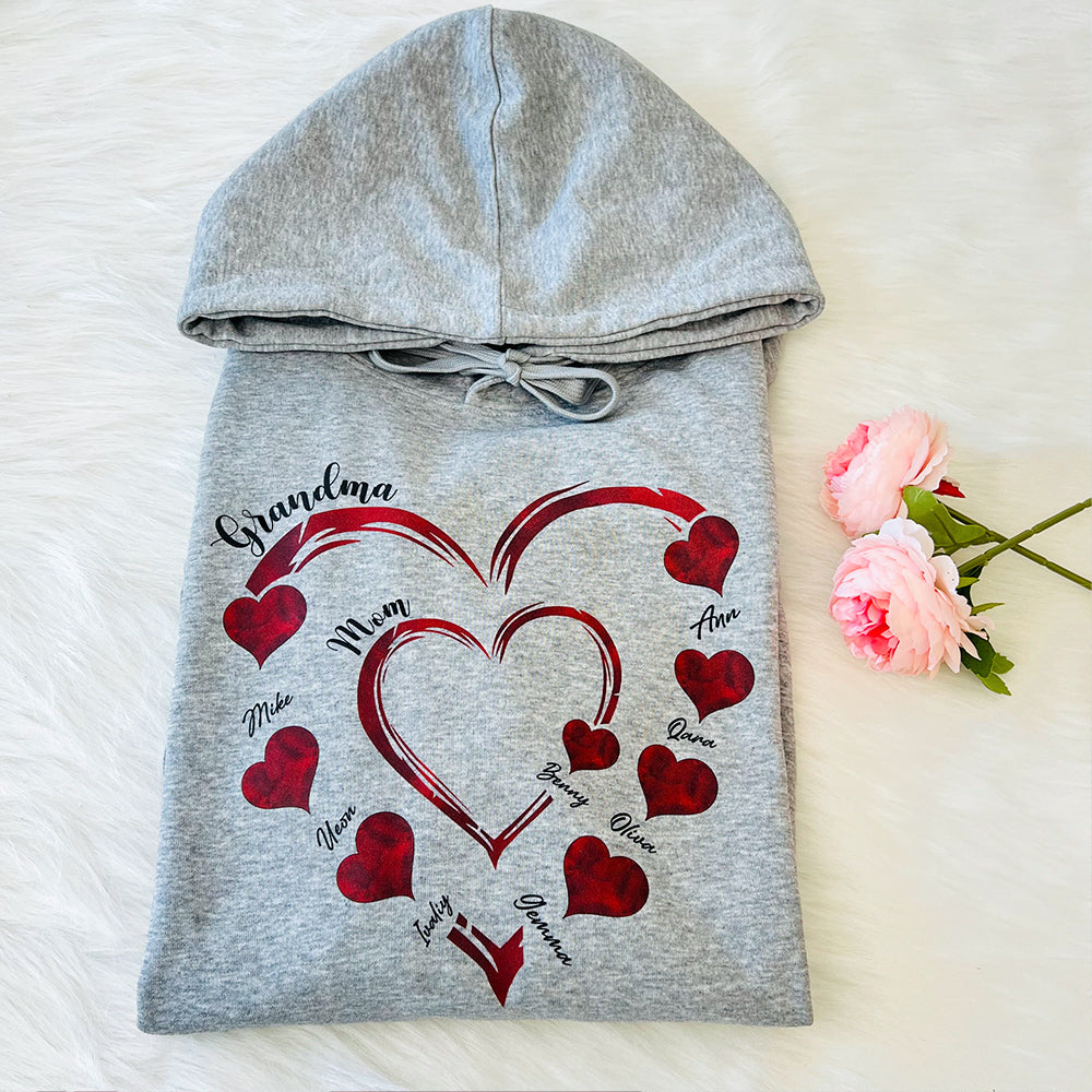 Mommy's Heart Sweethearts Family Customized Hoodie/Crewneck