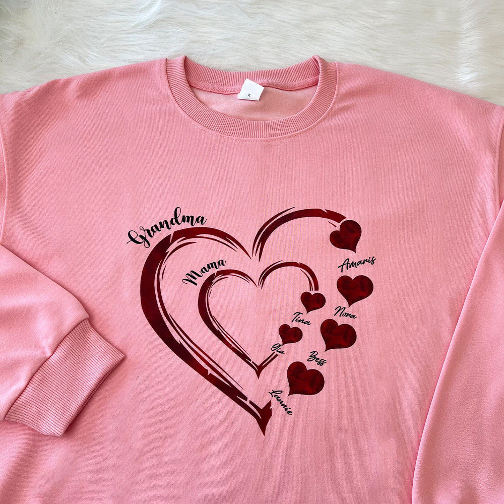 Mommy's Heart Sweethearts Family Customized Hoodie/Crewneck