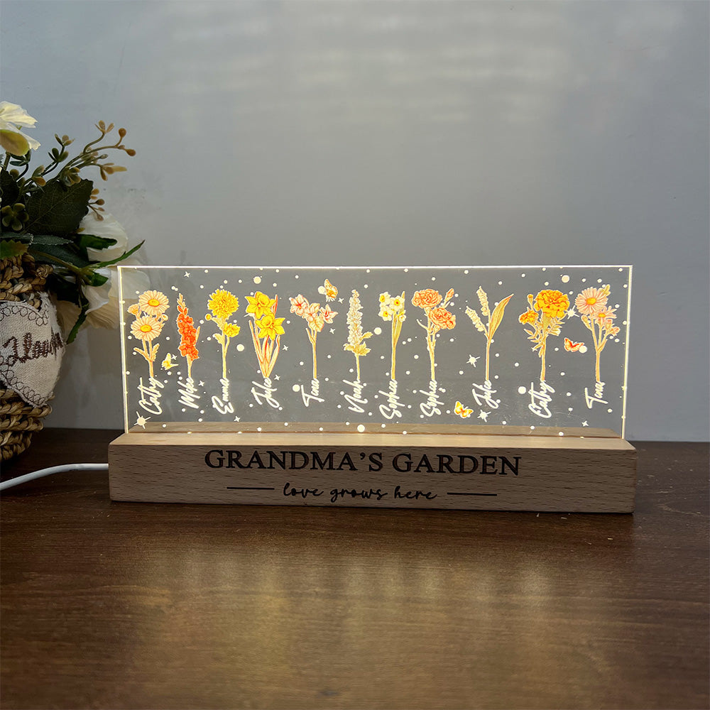 50%OFF⭐️Birth Month Flower Personalized LED Night Light