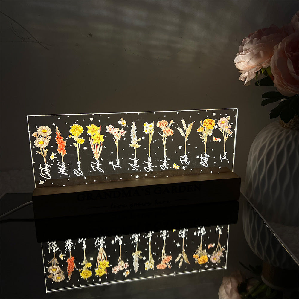 50%OFF⭐️Birth Month Flower Personalized LED Night Light