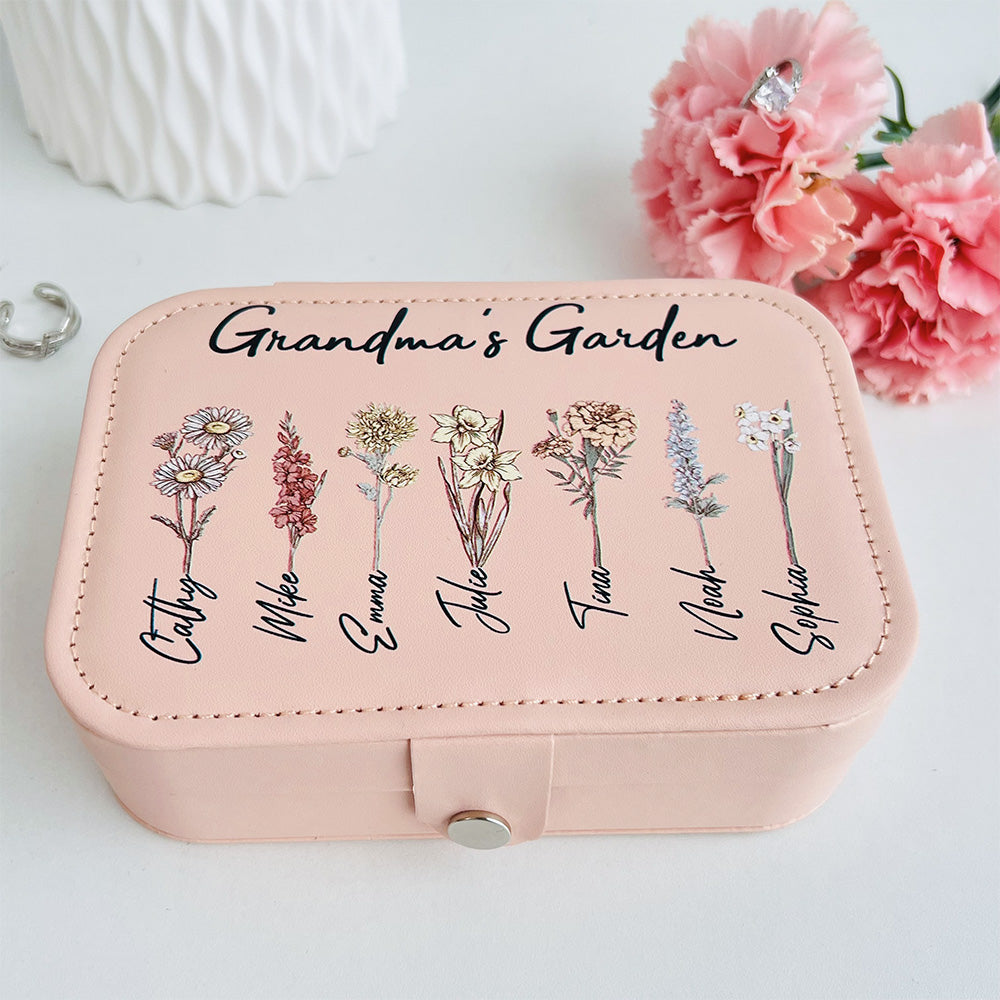 50%OFF⭐️Custom Mom's Garden Birth Flower Jewelry Box