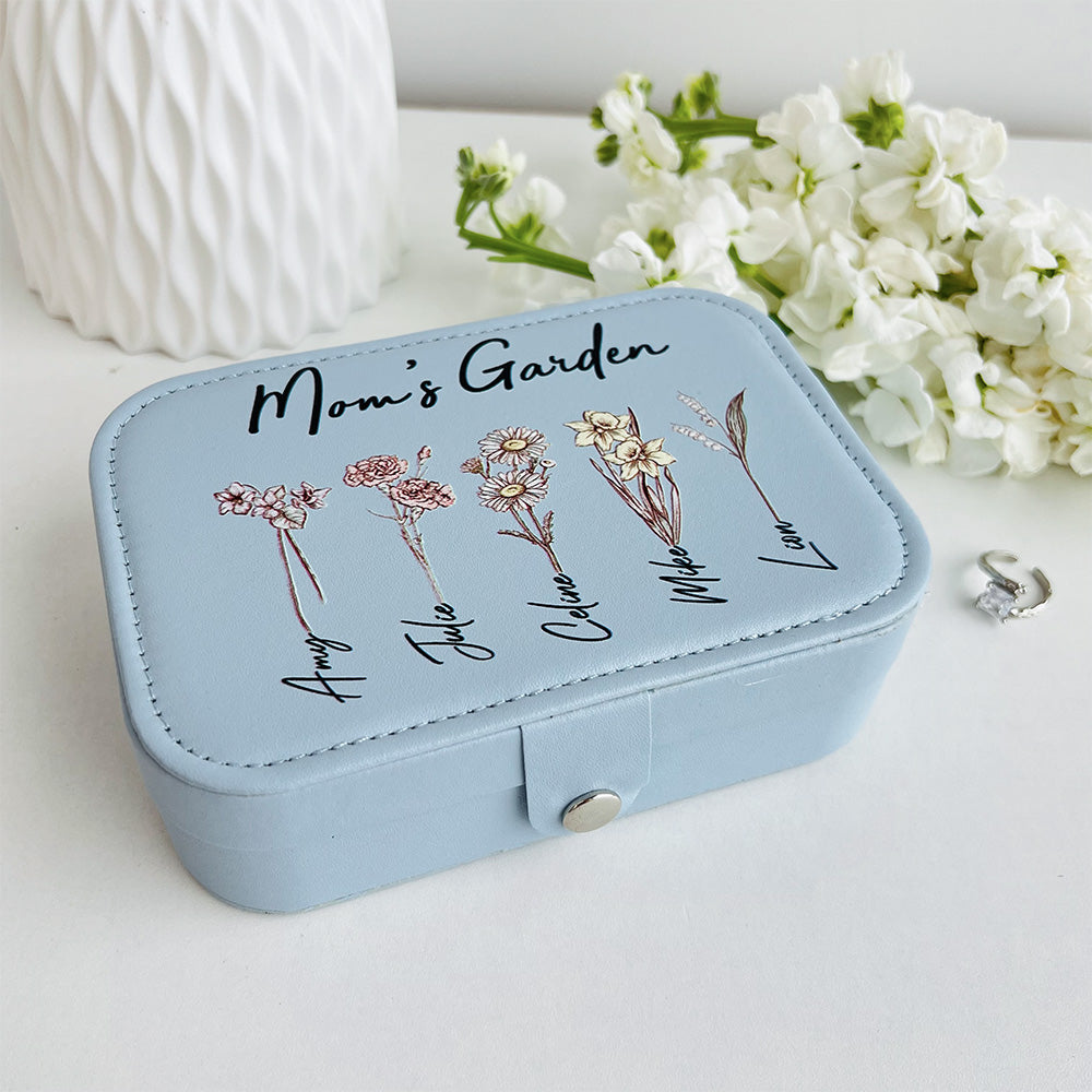 50%OFF⭐️Custom Mom's Garden Birth Flower Jewelry Box