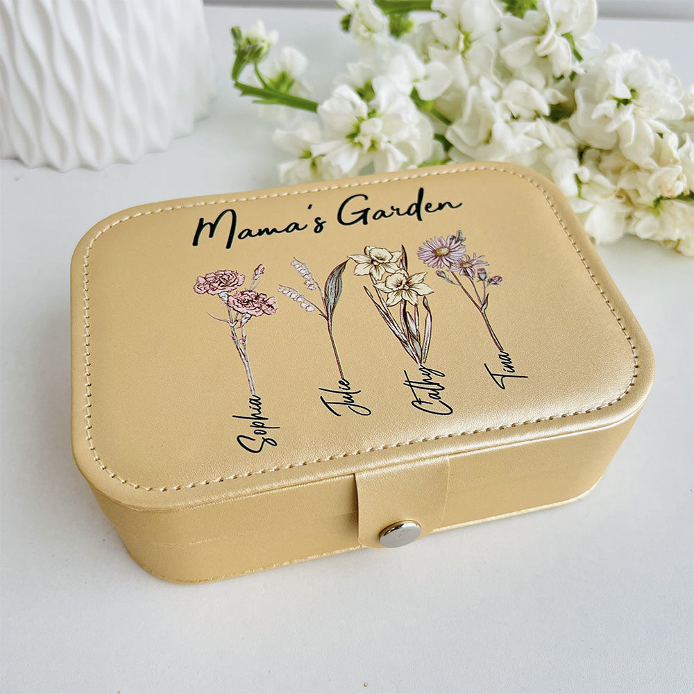 50%OFF⭐️Custom Mom's Garden Birth Flower Jewelry Box