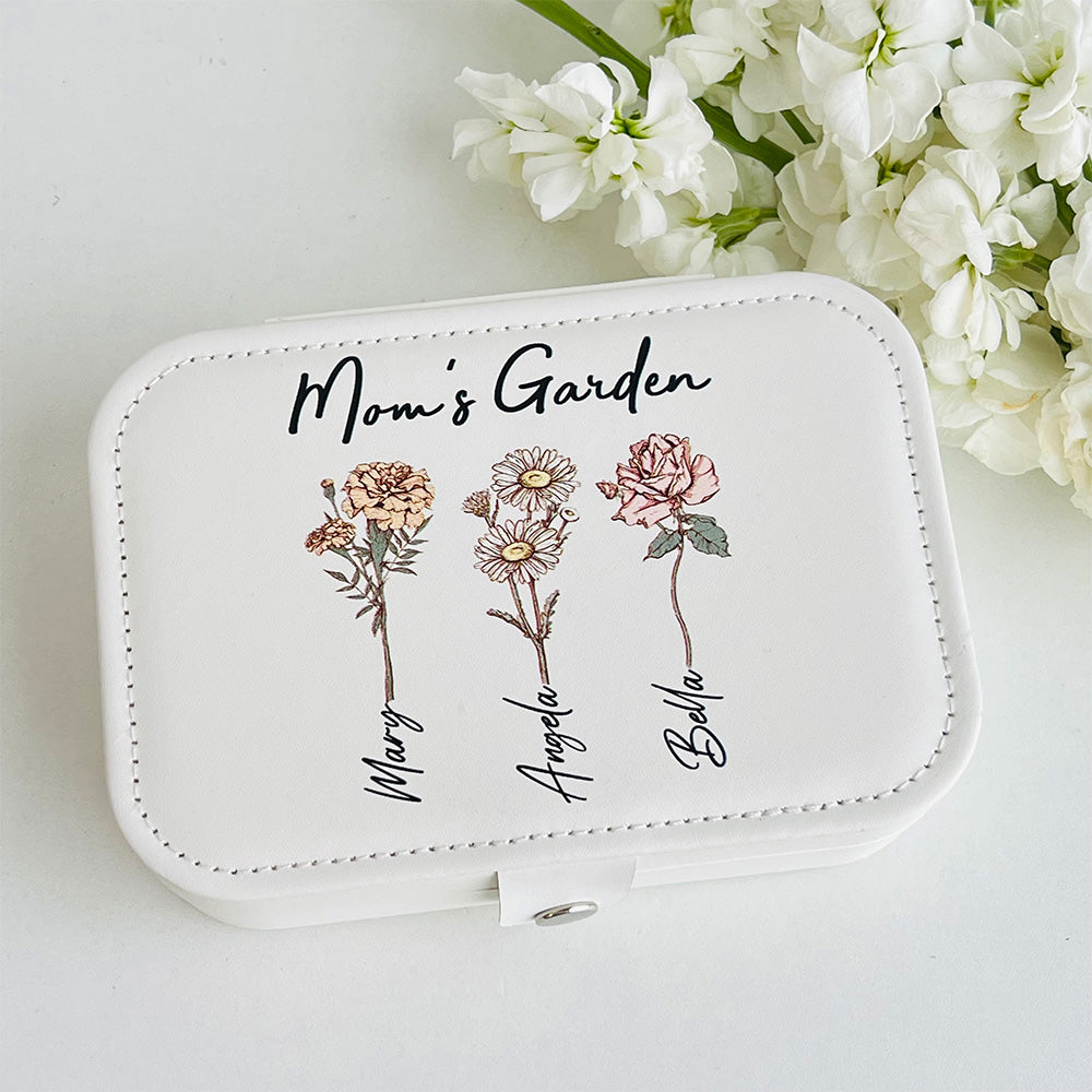 50%OFF⭐️Custom Mom's Garden Birth Flower Jewelry Box