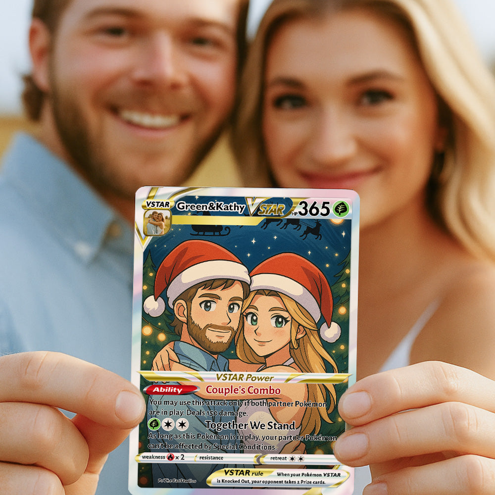50%OFF🔥Personalized couple anime trading pokecard Christmas edition card