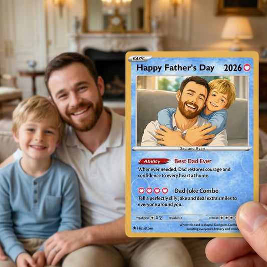 Custom Ability "Best Dad Ever" Base Set Card Pokecard For Pokedad