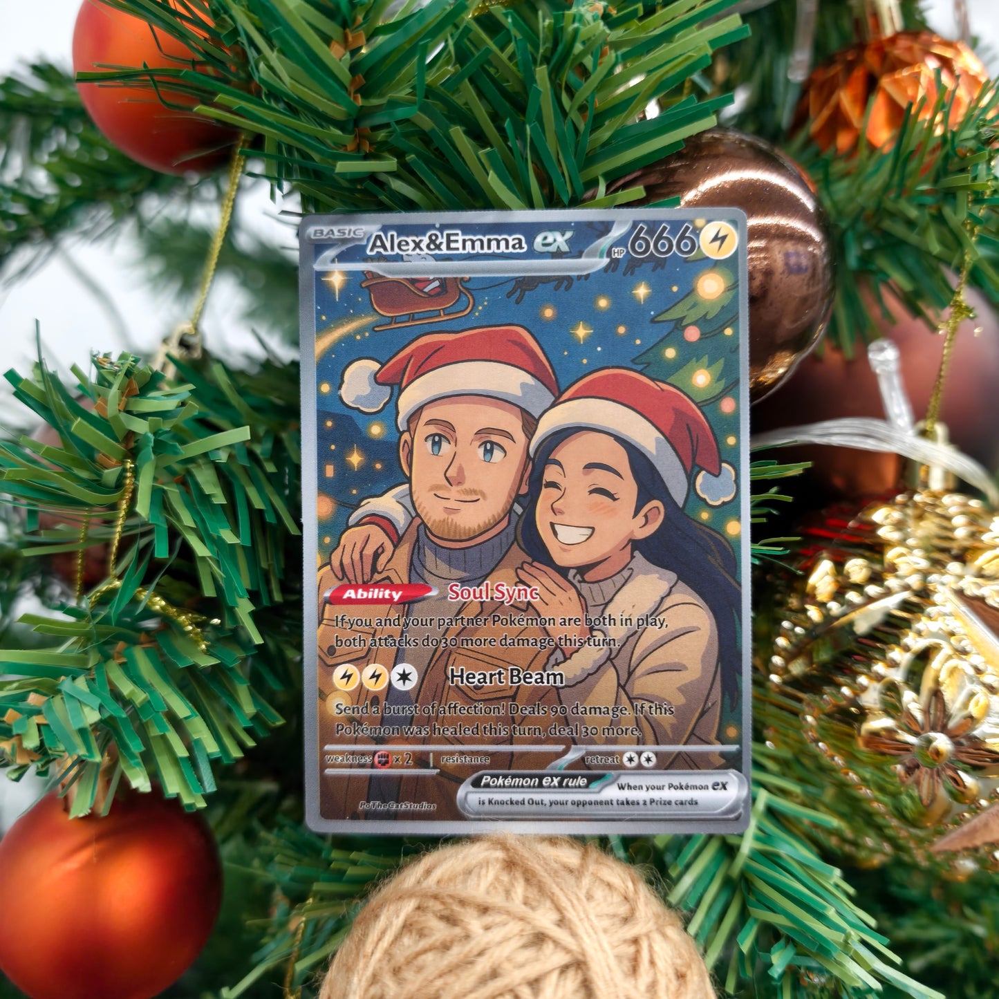 50%OFF🔥Personalized couple anime trading pokecard Christmas edition card