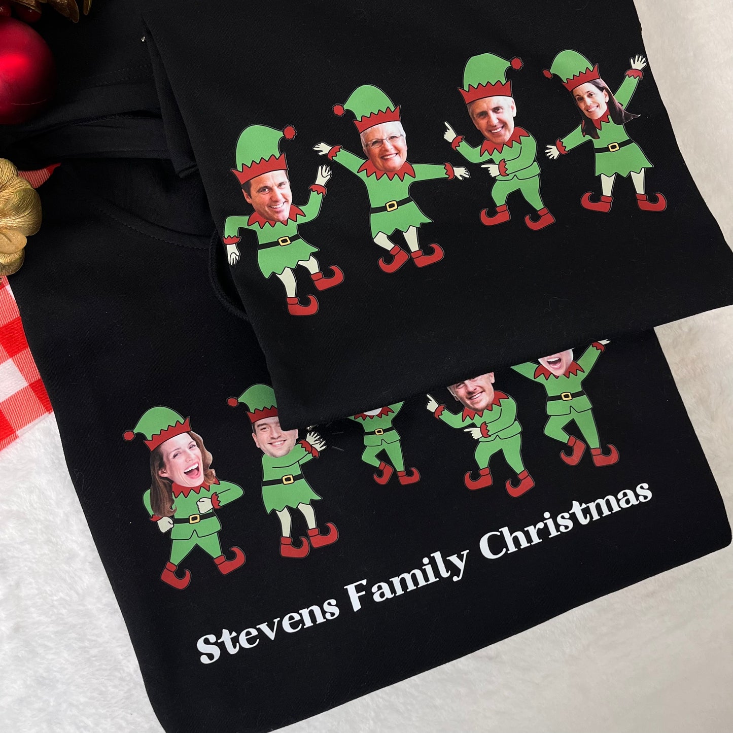 50% OFF👔Family Custom Christmas Elf Face Sweatshirt