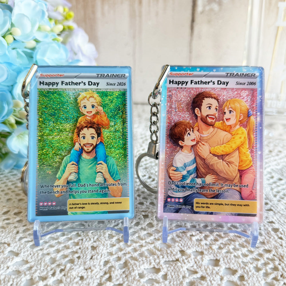 50%OFF🔥Best Dad Ever Flowing Glitter Trainer Card, Father's Day Gift