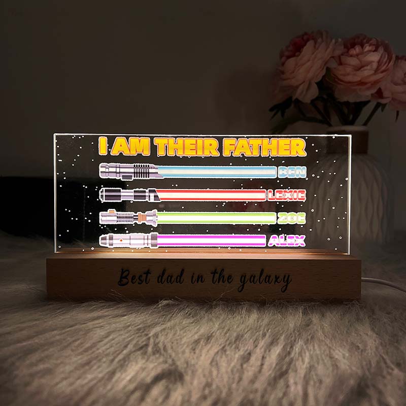 Custom I Am Their Father Photo Led Light For Dad