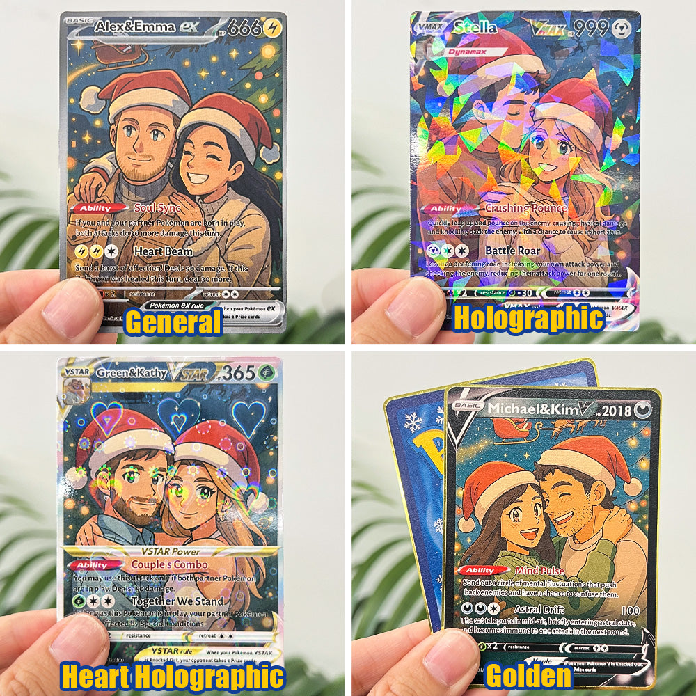 50%OFF🔥Personalized couple anime trading pokecard Christmas edition card