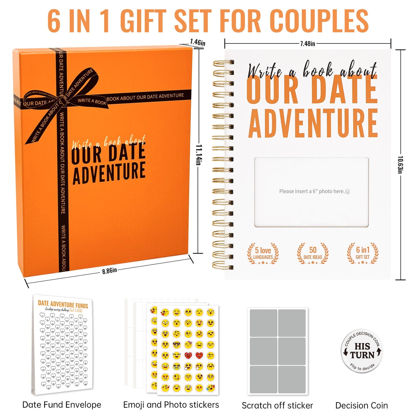 Write A Book About Our Date Adventure-6in1 Gift Set