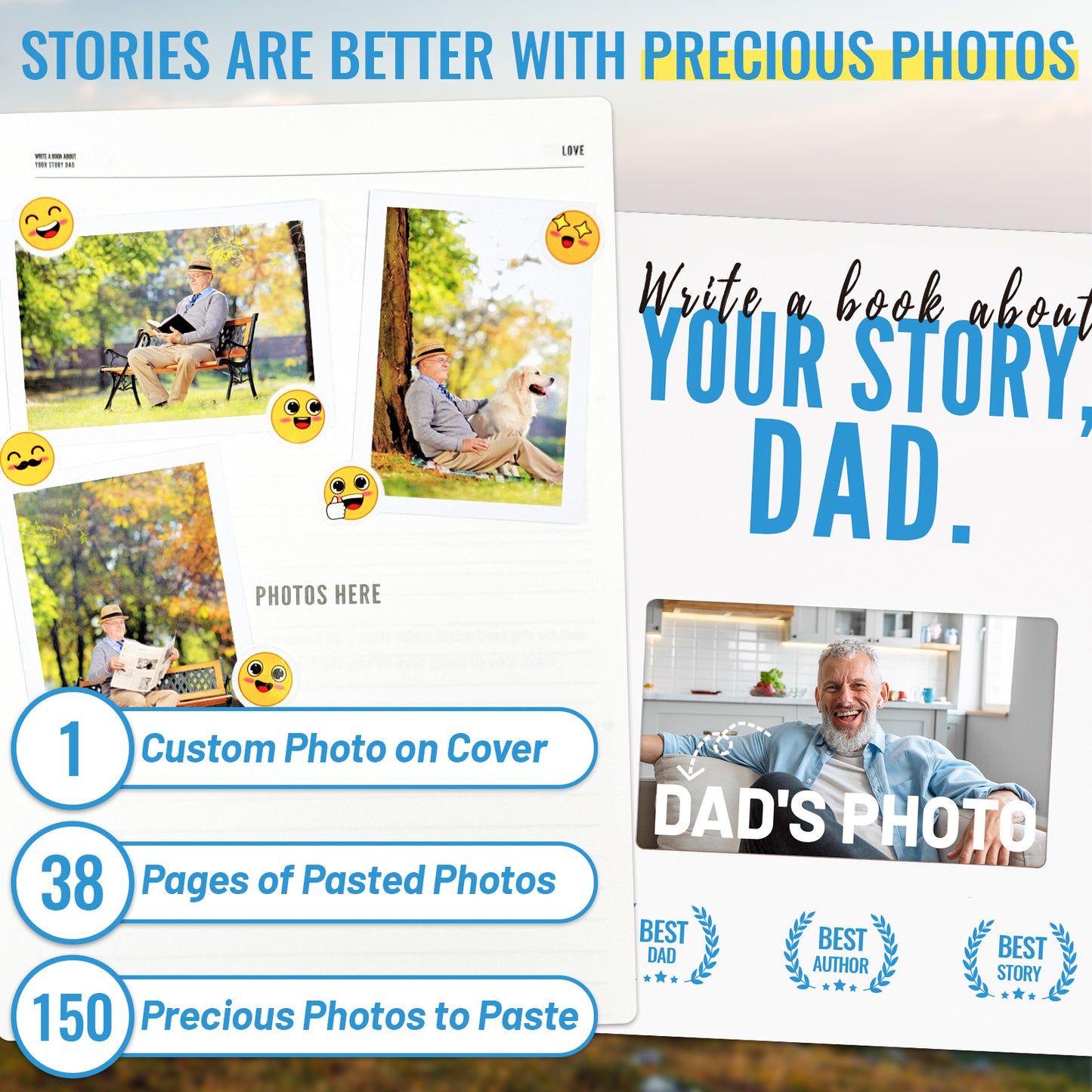 Write A Book About Your Story Dad-6in1 Gift Set