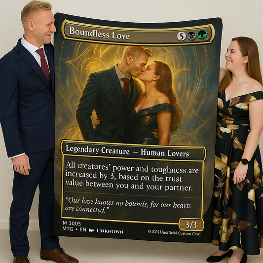 Custom Anime Couple MTG Card Blanket