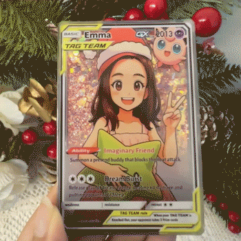 50% OFF🤩Personalized Kid Anime Art Trading Card 3D Floating