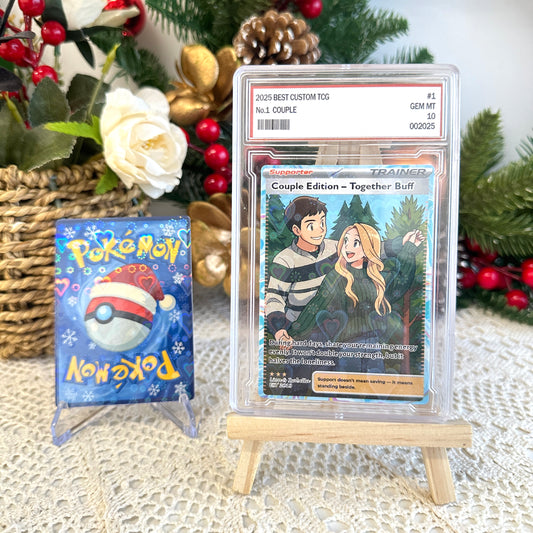 50%OFF🔥Personalized couple anime supporter trainer pokecard Christmas edition card