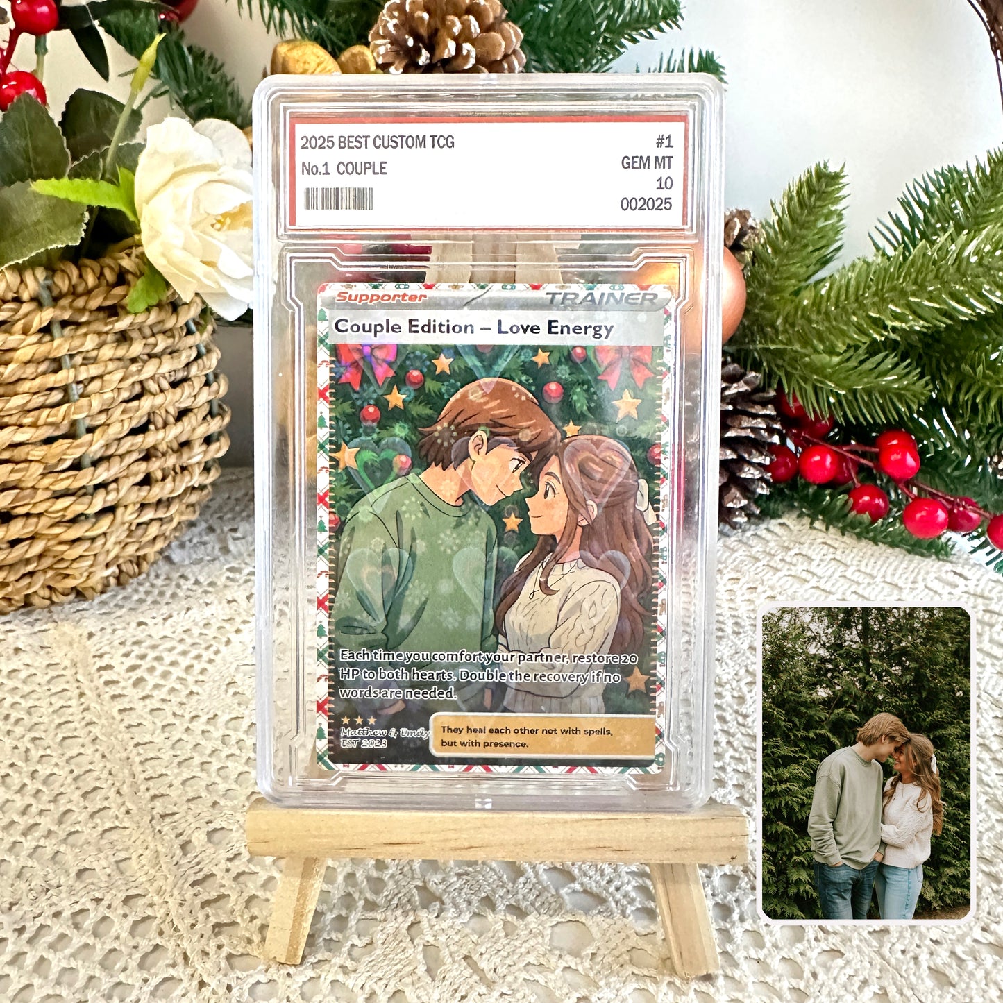 50%OFF🔥Personalized couple anime supporter trainer pokecard Christmas edition card