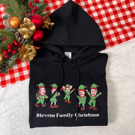 50% OFF👔Family Custom Christmas Elf Face Sweatshirt