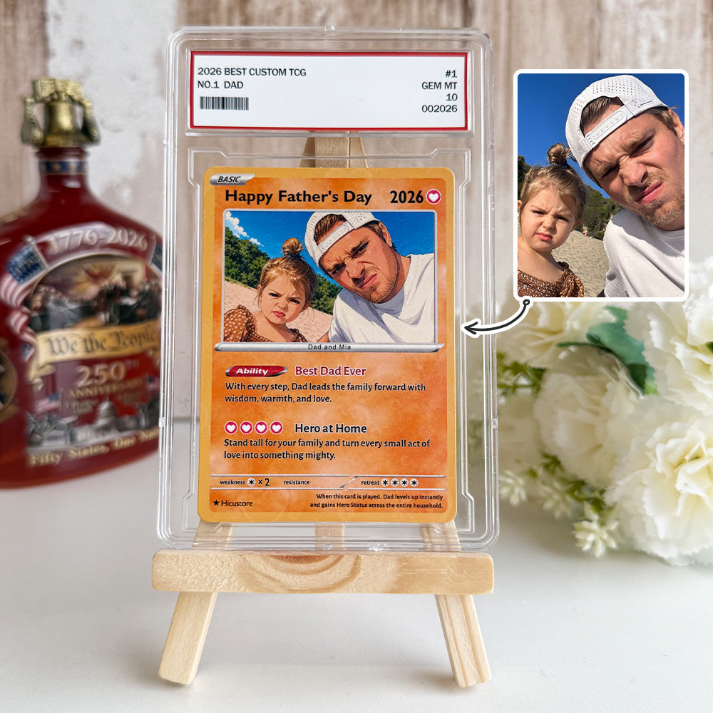 Custom Ability "Best Dad Ever" Base Set Card Pokecard For Pokedad